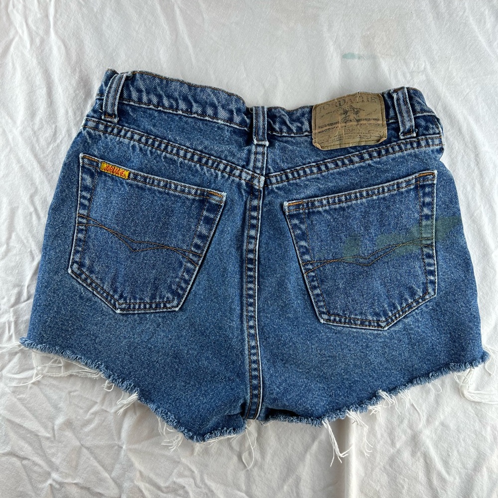 Jordache Vintage 90s High Waist Blue Jean Shorts Womens Size 7/8 Mom Denim